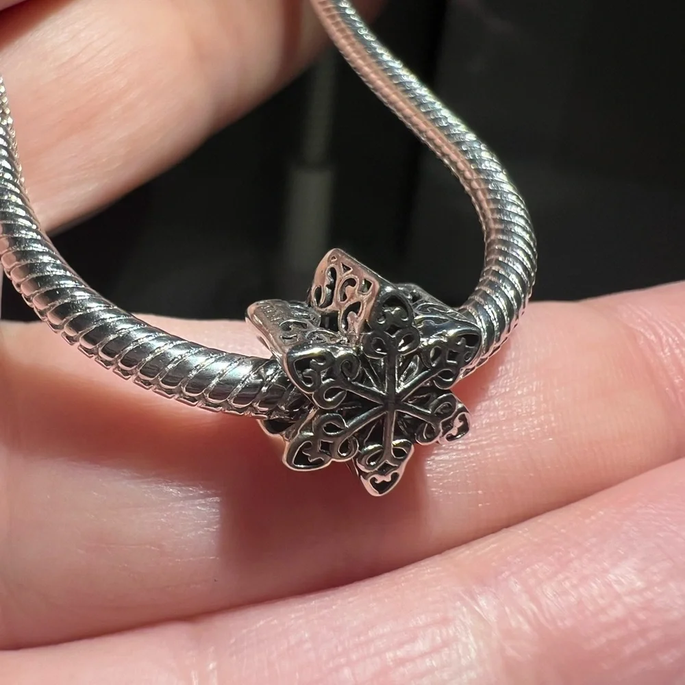 Silver Snowflake Charm